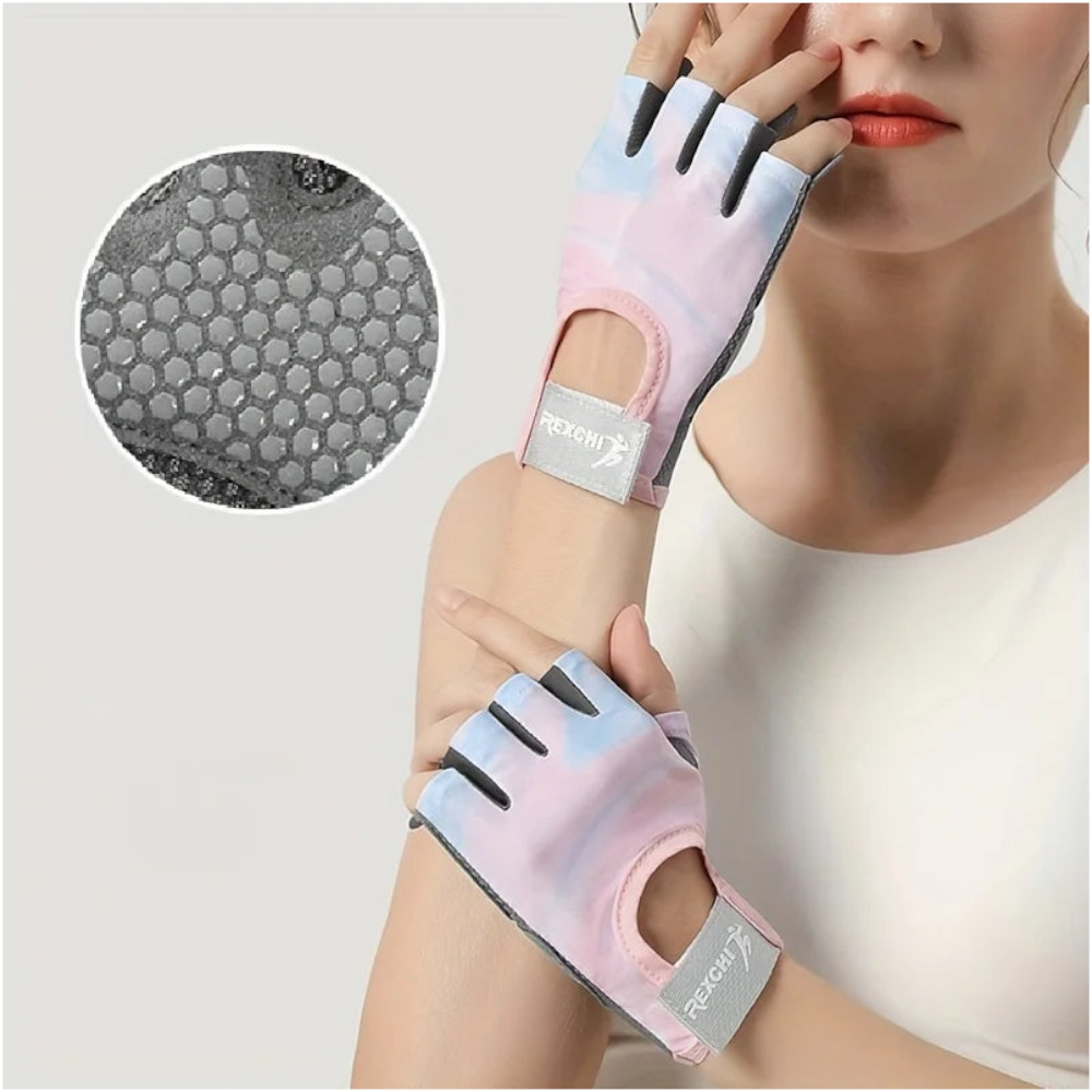 Breathable Half-Finger Fitness Gloves For Men And Women Performance With Our Durable Hand-Washable
