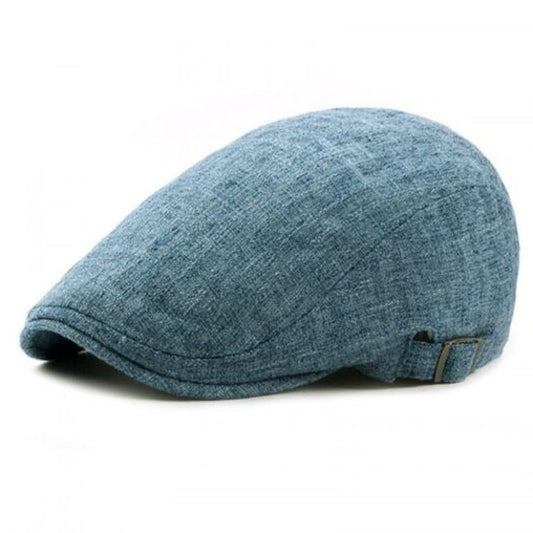 British Fashion Linen Cap Forward Bud 56 59Cm Peacock Blue