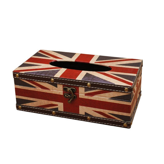 British Style Tissue Paper Holder Storage Case Home Kitchen Dispenser Box