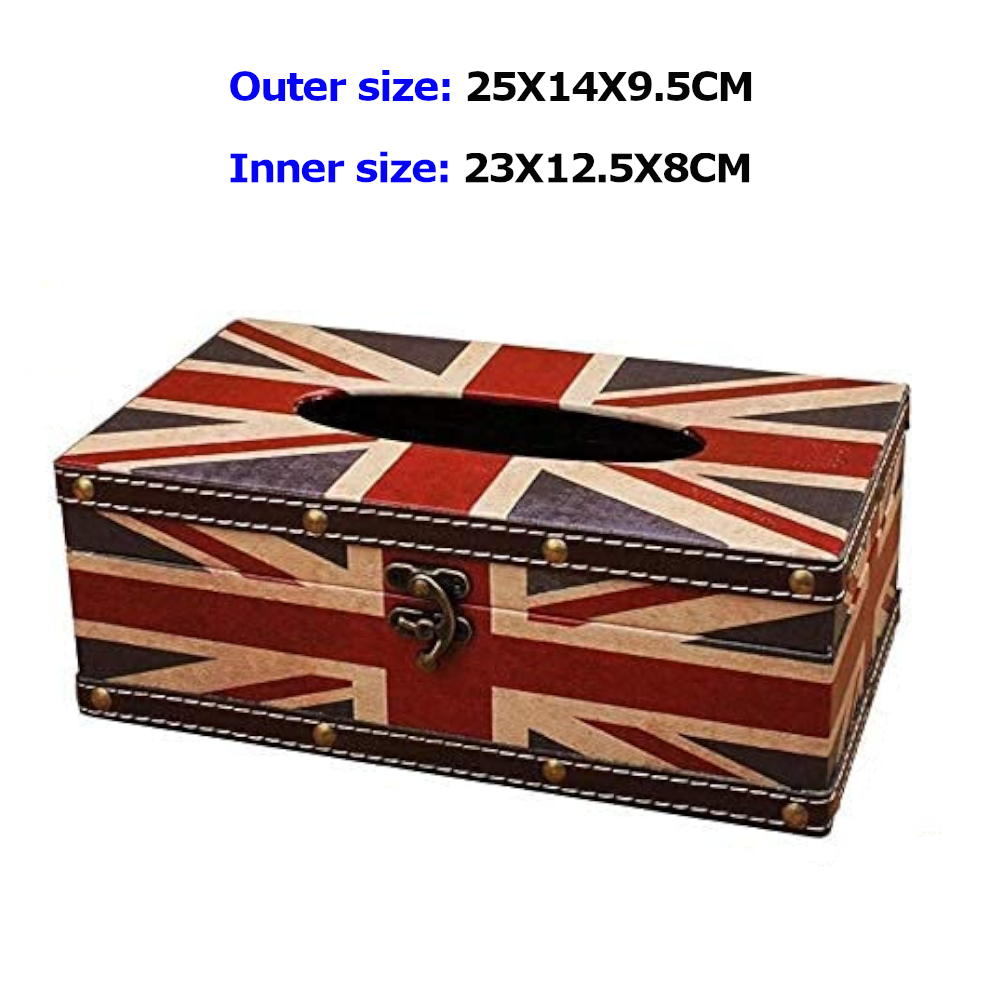 British Style Tissue Paper Holder Storage Case Home Kitchen Dispenser Box