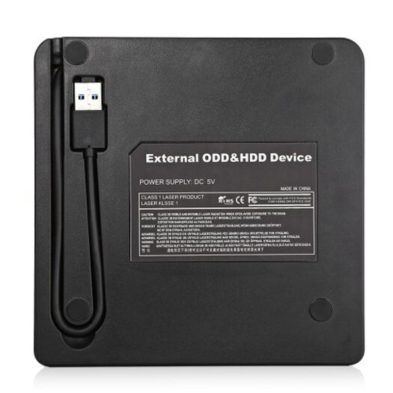 Bt669 Usb 3.0 External Dvd Drive Odd Hdd Device For Desktop Laptop Black