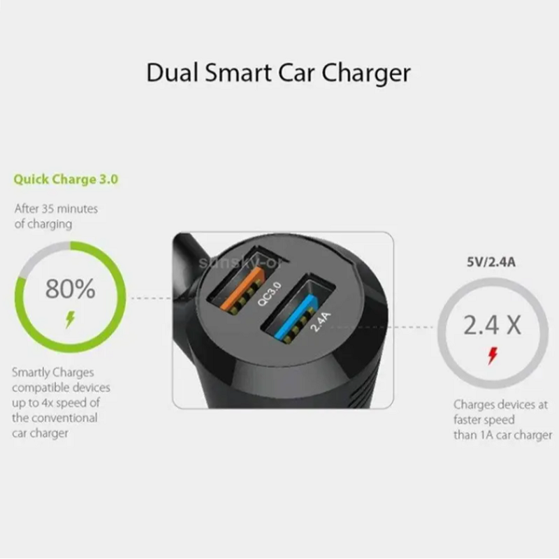 Bt70 Smart Bluetooth 4.2 Fm Transmitter Qc3.0 Quick Charge Mp3 Music Player Car Kit With 1.7 Inch Screen Support Hands F