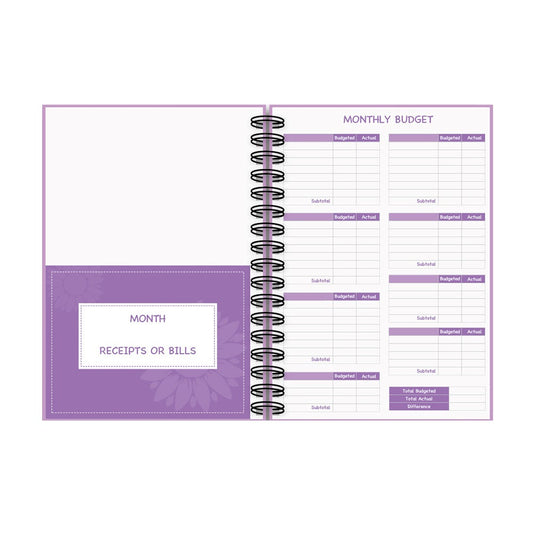 Budget Planner Book Monthly Cash Notebook Bill System Organizer