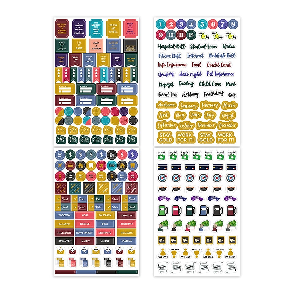 Budget Planner Book Monthly Cash Notebook Bill System Organizer