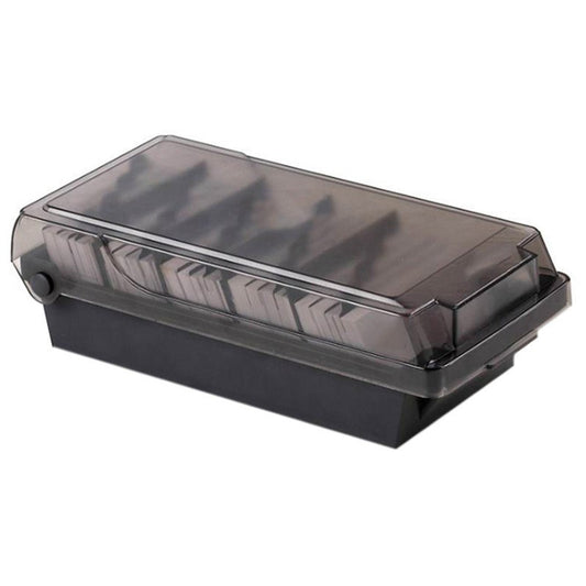 Business Card Holder Storage Box Capacity 500 Fit 2.2X3.6 In Cards 4 Divider Board 20 Z Guides