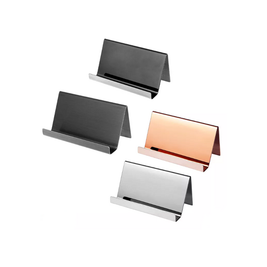 Stainless Steel Business Card Holder Display Stand Rack Desktop Table Organizer