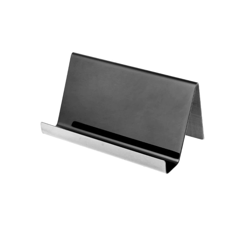 Stainless Steel Business Card Holder Display Stand Rack Desktop Table Organizer