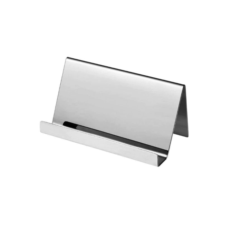 Stainless Steel Business Card Holder Display Stand Rack Desktop Table Organizer