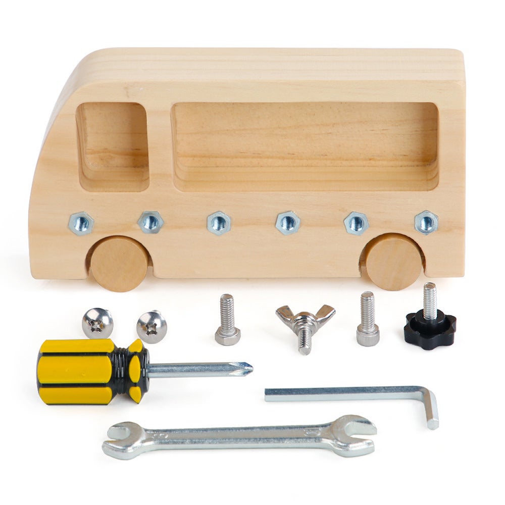 Busy Nuts Screw Driver Wooden Board Sensory Kids Learning Toy
