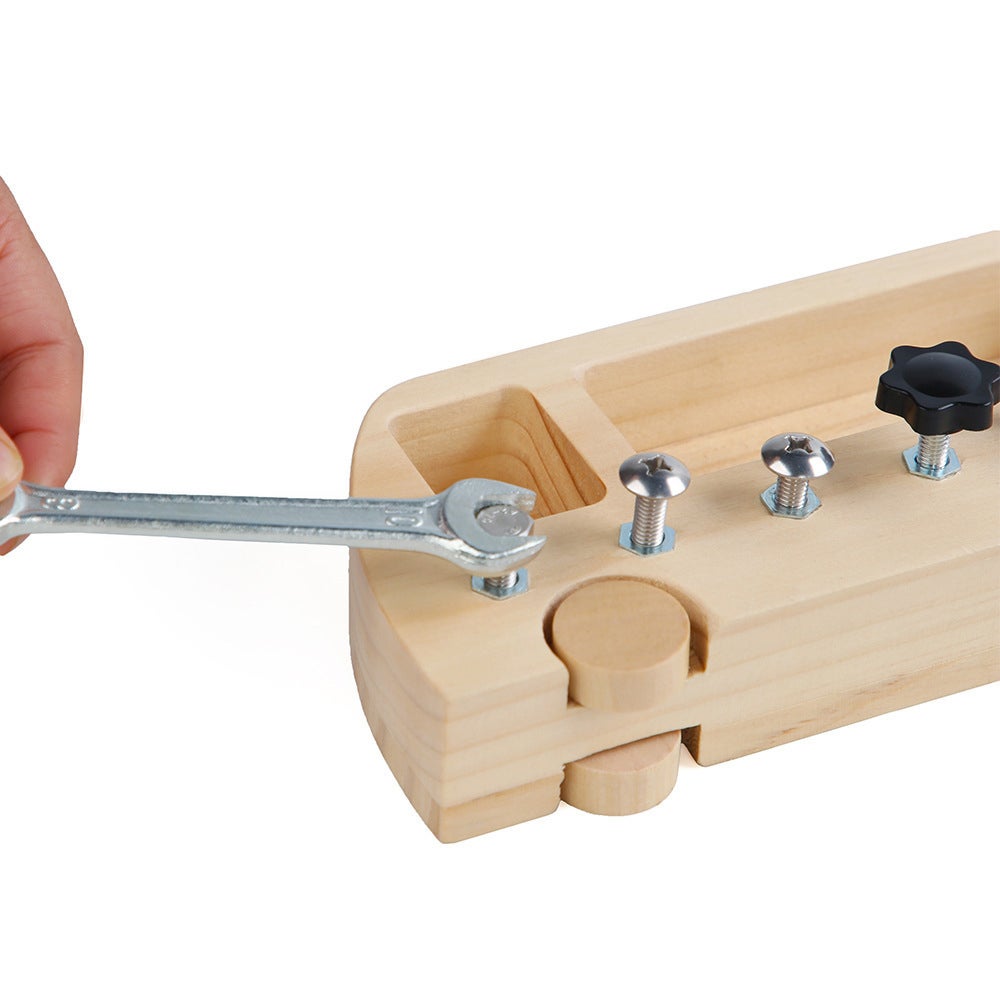 Busy Nuts Screw Driver Wooden Board Sensory Kids Learning Toy