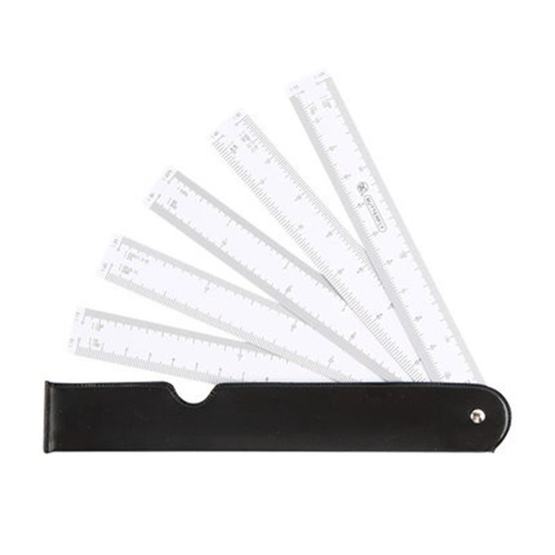 Butterfly Fan Shape Foldable Rulers For Architect Graphics Design Measure Scale