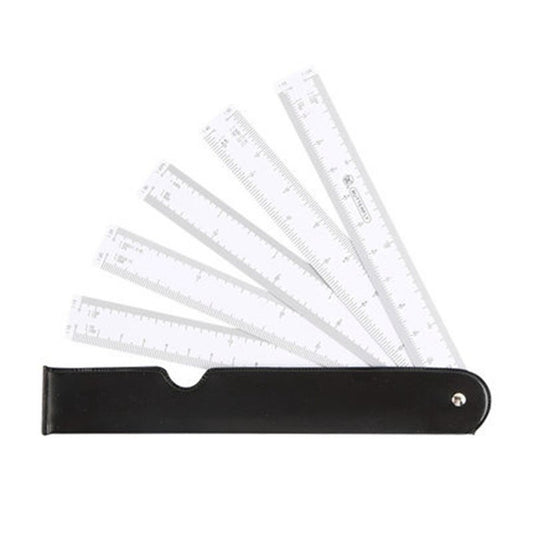 Butterfly Fan Shape Foldable Rulers For Architect Graphics Design Measure Scale