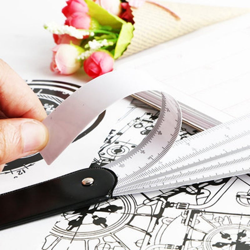 Butterfly Fan Shape Foldable Rulers For Architect Graphics Design Measure Scale