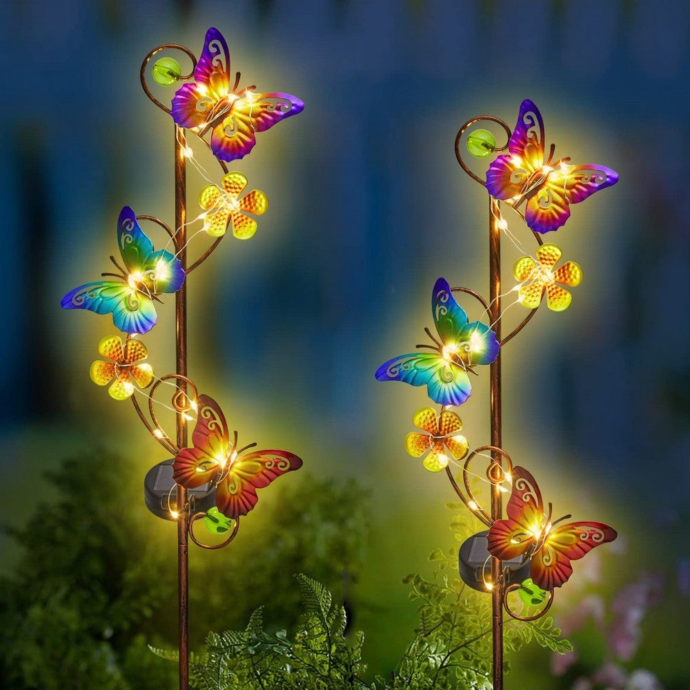 Butterfly Solar Garden Lights Outdoor Decor Patio Waterproof Ip44
