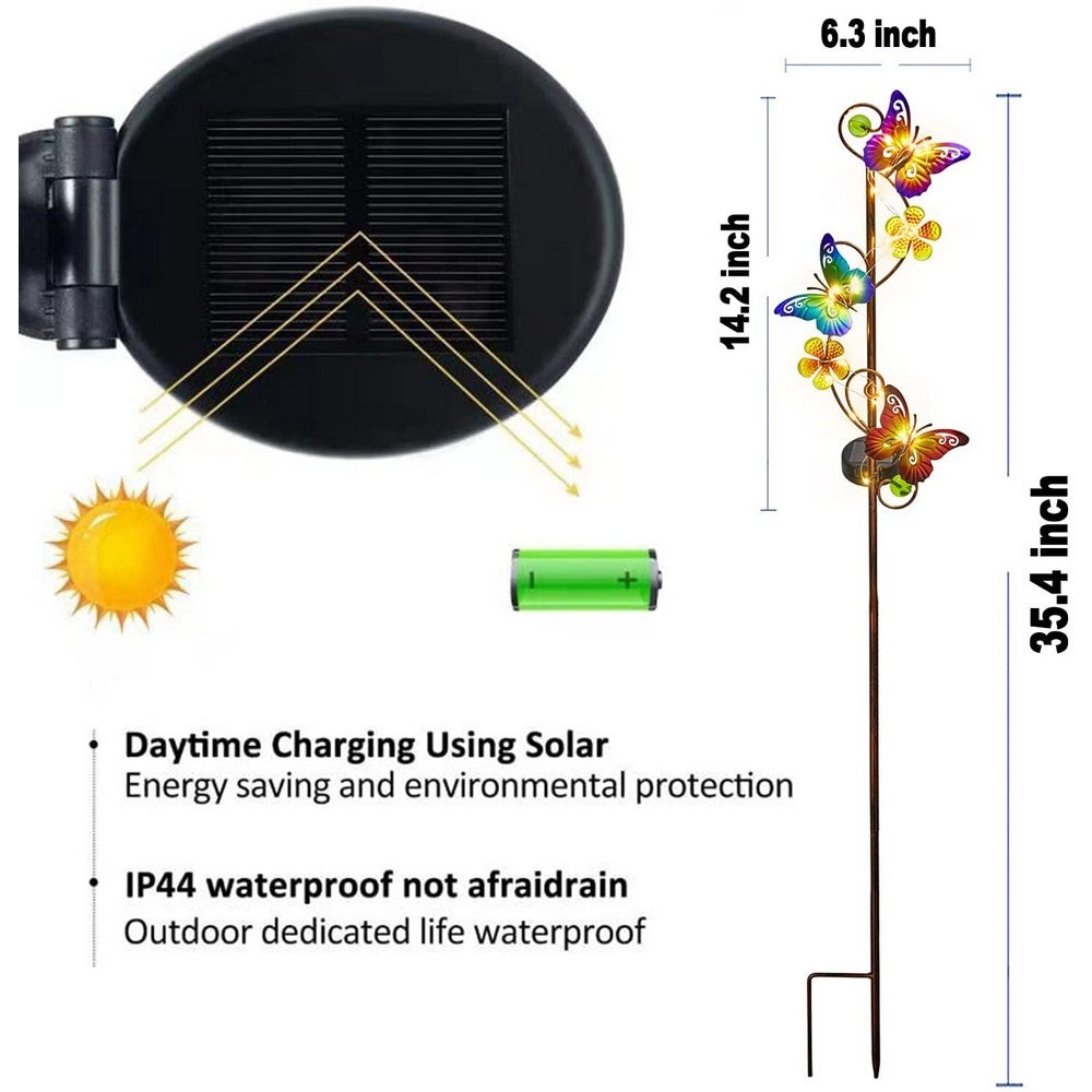 Butterfly Solar Garden Lights Outdoor Decor Patio Waterproof Ip44