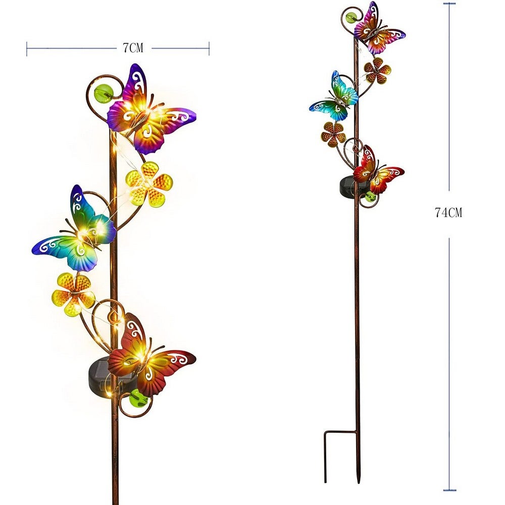 Butterfly Solar Garden Lights Outdoor Decor Patio Waterproof Ip44