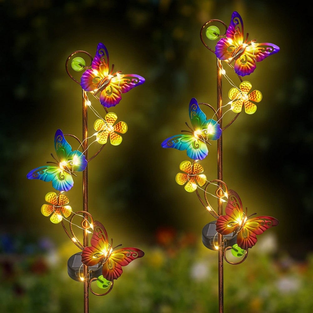 Butterfly Solar Garden Lights Outdoor Decor Patio Waterproof Ip44