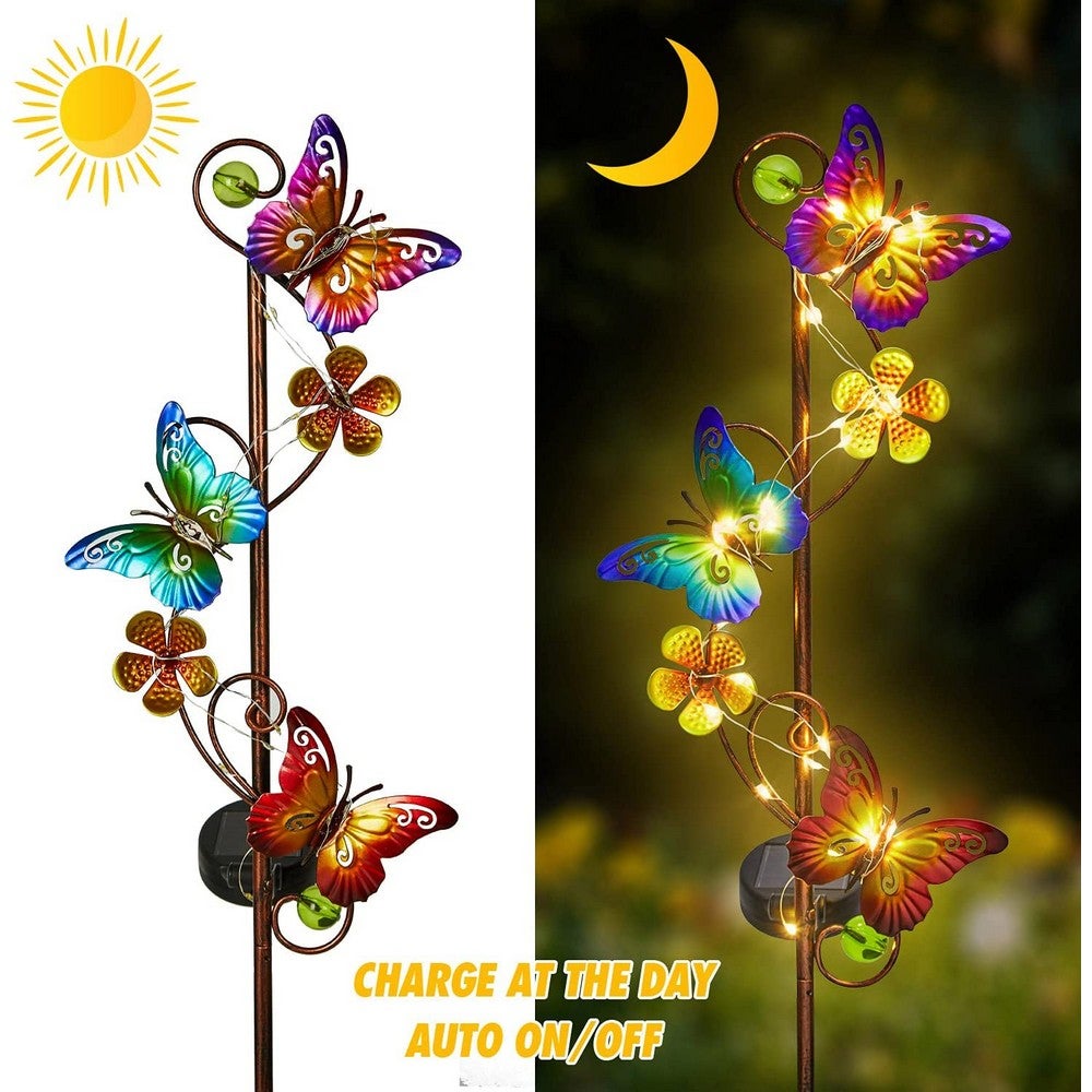 Butterfly Solar Garden Lights Outdoor Decor Patio Waterproof Ip44