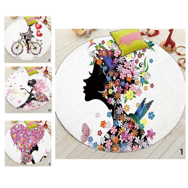 Butterfly Flower Fairy Cute Floor Mats Kids Rugs Bedroom Decor