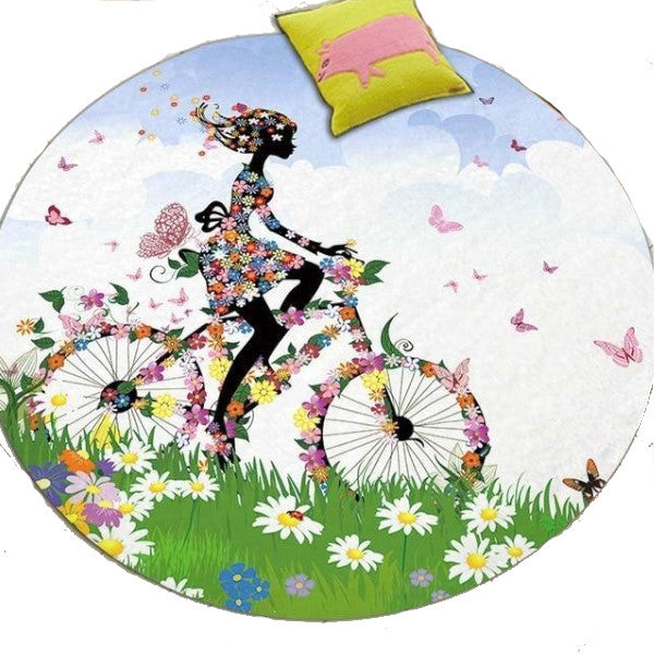 Butterfly Flower Fairy Cute Floor Mats Kids Rugs Bedroom Decor