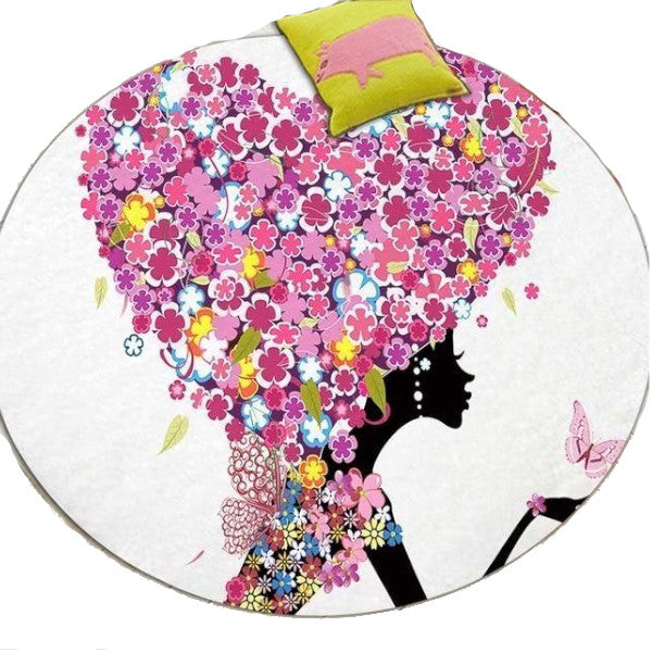 Butterfly Flower Fairy Cute Floor Mats Kids Rugs Bedroom Decor