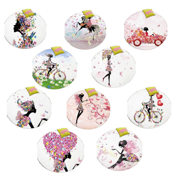 Butterfly Flower Fairy Cute Floor Mats Kids Rugs Bedroom Decor