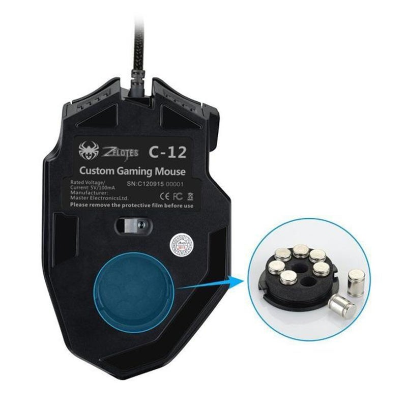 C 12 Programmable Buttons Led Optical Usb Ergonomic Gaming Mouse 8000 Dpi
