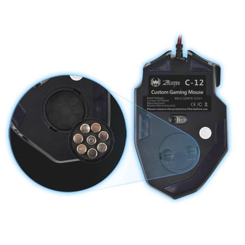 C 12 Programmable Buttons Led Optical Usb Ergonomic Gaming Mouse 8000 Dpi