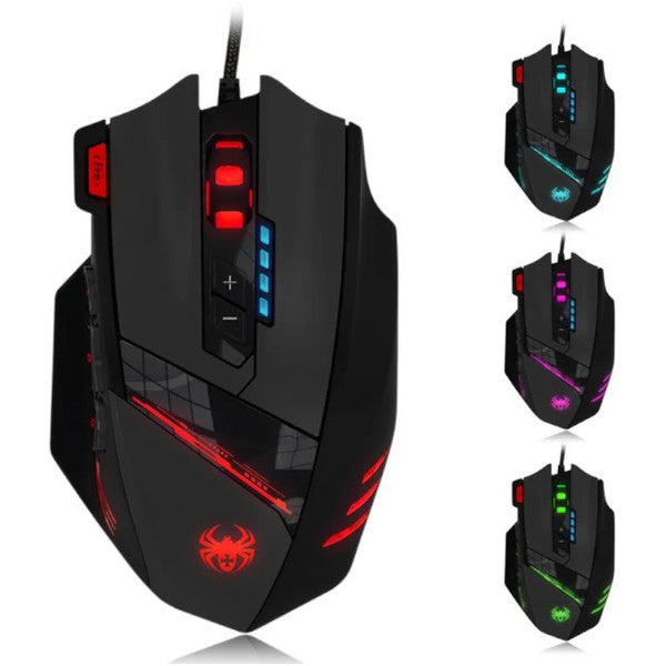 C 12 Programmable Buttons Led Optical Usb Ergonomic Gaming Mouse 8000 Dpi