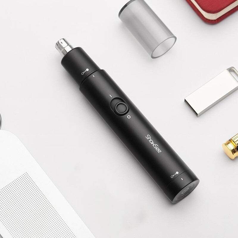 Nose Ear Hair Trimmers C1 Bk Portable Electric Removable Washable Double Edged 360 Rotating Cutter Heads