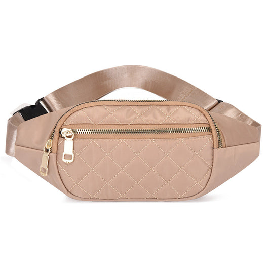 Rhombus Fanny Packs For Women Crossbody Waist Bags Sports Hiking Cycling Running