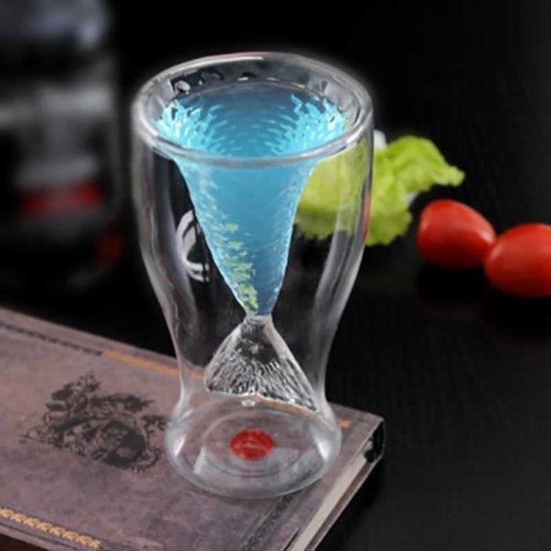 100Ml Novelty Mini Glass Mermaid Tail Cup Shotglass Transparent Fish
