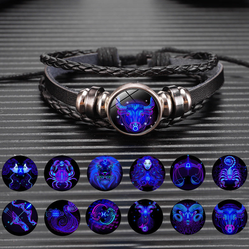 Veile Studios Zodiac Constellation Braided Design Bracelet For Men Women And Kids Fashion Jewellery