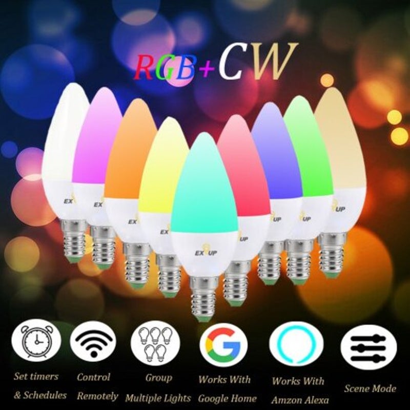 C37 Smart Light Bulb Voice Control Amazon Alexa Google Home Tmallgenie Colorful É