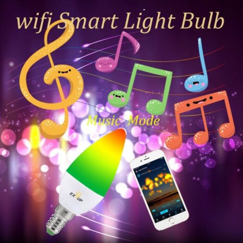 C37 Smart Light Bulb Voice Control Amazon Alexa Google Home Tmallgenie Colorful É