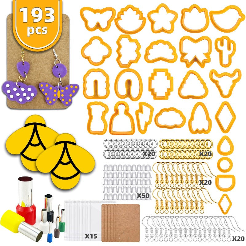 193Pc Polymer Ear Ring Clay Cutter Mould