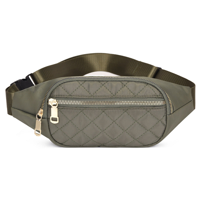 Rhombus Fanny Packs For Women Crossbody Waist Bags Sports Hiking Cycling Running