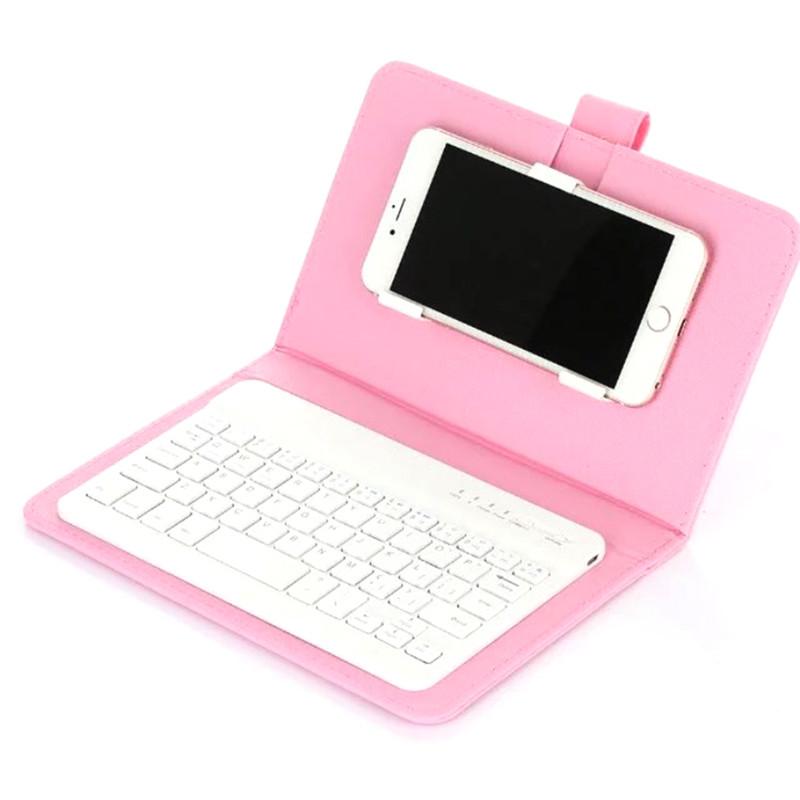 Pu Leather Wireless Bluetooth Keyboard Phone Case