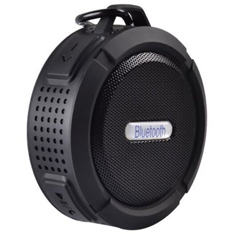 C6 Waterproof Big Suction Cup Dustproof Bluetooth Audio Outdoor Sports Mini Portable Tf Subwoofer Soundbox Black