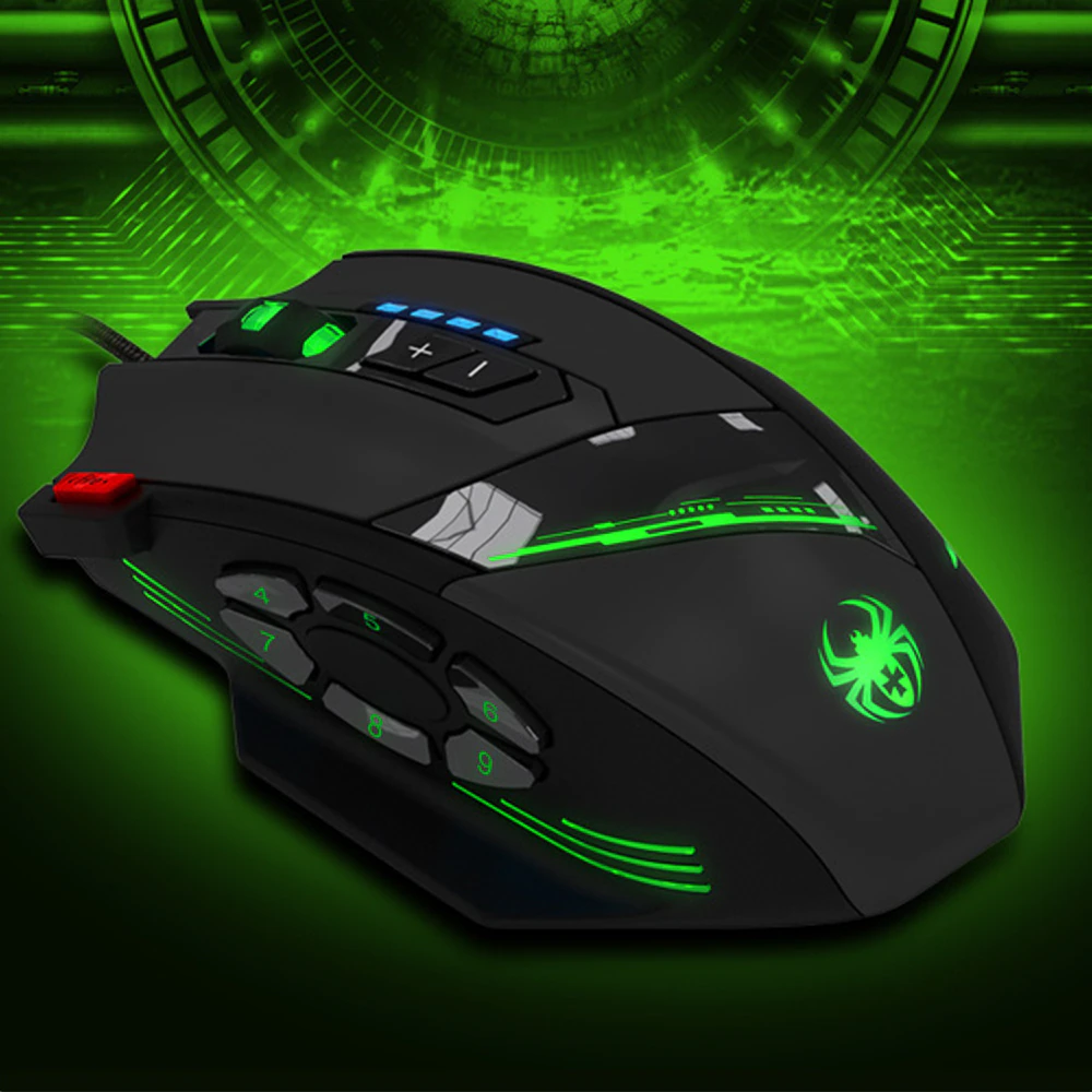 C 12 Programmable Buttons Led Optical Usb Ergonomic Gaming Mouse 8000 Dpi