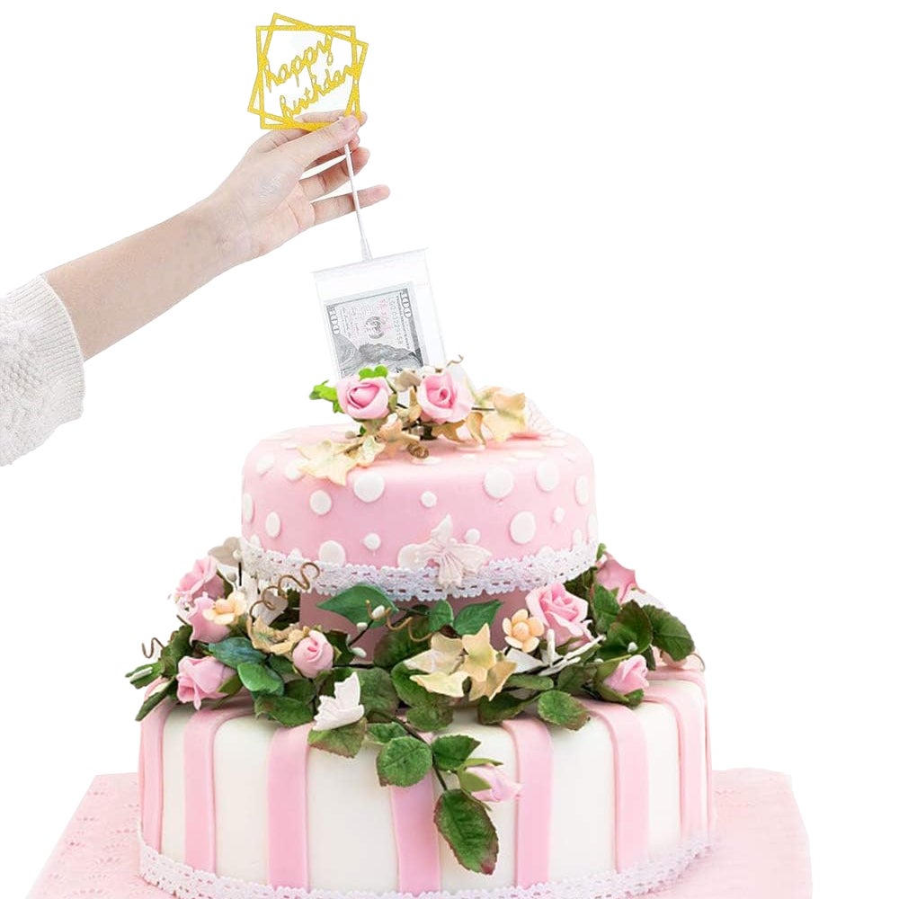 Cake Money Pulling Box Happy Birthday Atm Dispenser Out Kit