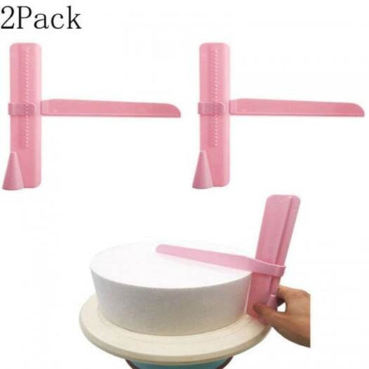 Cake Scraper Cream Edge Smoother Diy Bakeware Tool Pink
