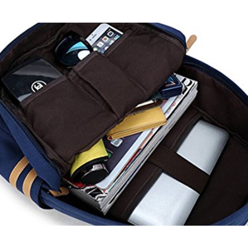 Canvas School Backpack Laptop Bag Shoulder Daypack Handbag