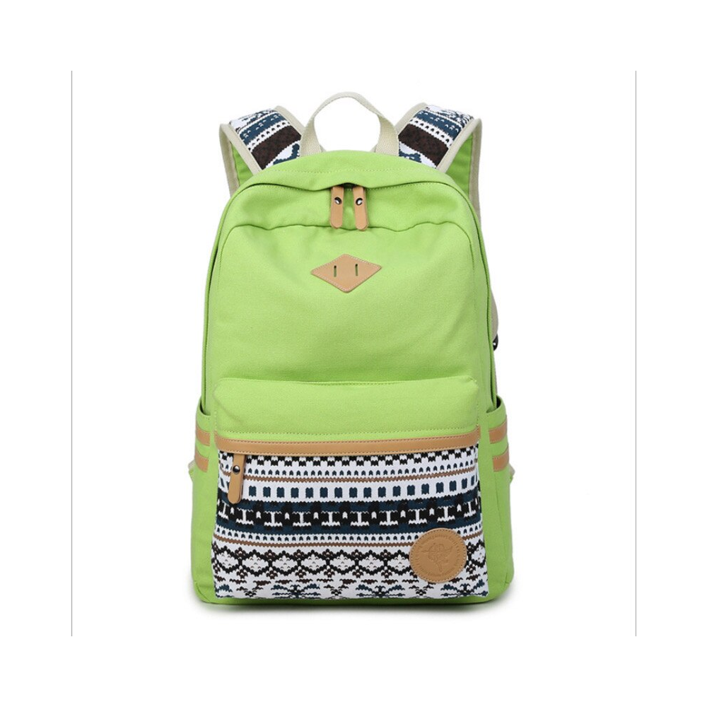 Canvas School Backpack Laptop Bag Shoulder Daypack Handbag