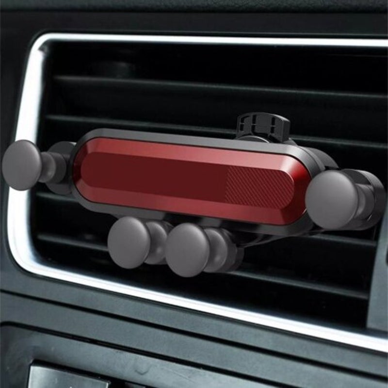 Car Air Vent Gravity Linkage Phone Holder Stand Mountshock Absorption Universal For Iphone Huawei Red