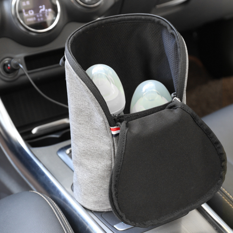 Car Baby Bottle Warmer Portable Travel Milk Grey
