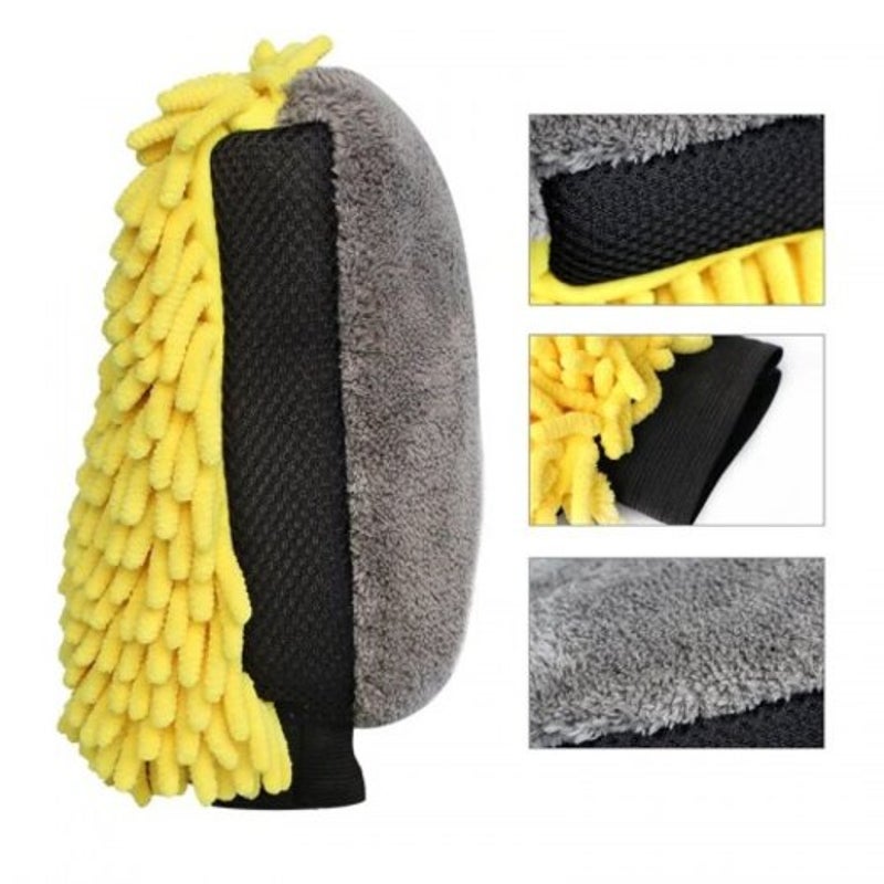 Car Care Premium Ultimate Wash Mitts 2Pcs Yellow