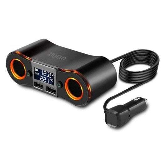 Cigarette Lighter Socket Splitter Power Adapter Outlet 3.5A Dual Usb