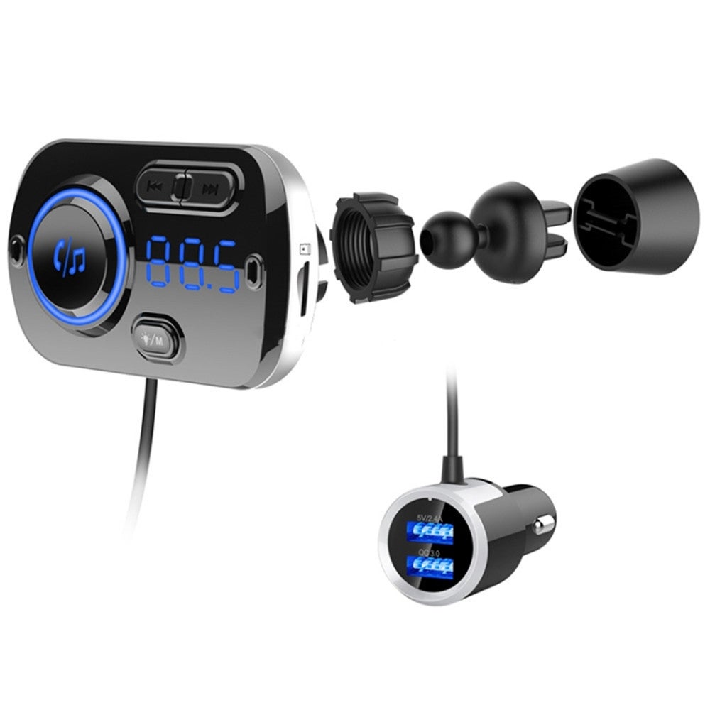Car Digital Radio Receiver Bluetooth Mp3 Player Fm Voice Assistant Qc3.0 Quick Charger