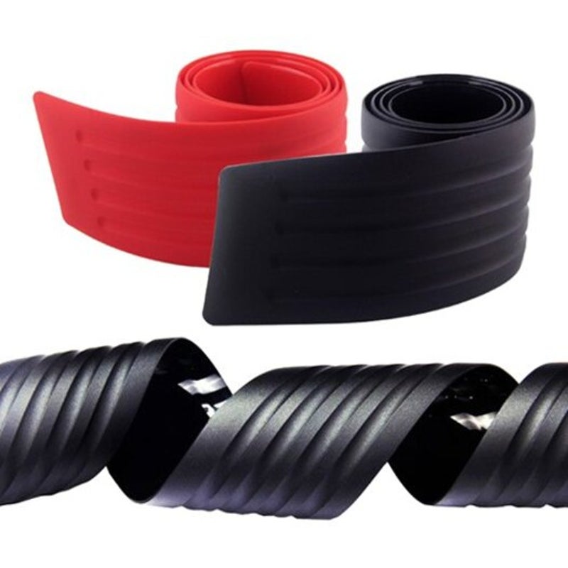 Car Rear Bumper Protector Trunk Boot Rubber Strip Black